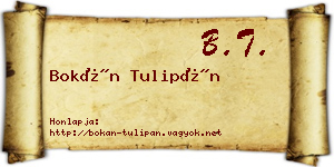 Bokán Tulipán névjegykártya